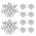 Lurrose 10pcs Spiral Hair Clips - Snowflake Crystal Hair Accessories for Women Bridesmaids & Girls - Perfect for Bridal Styling - Buy Online on GoSupps.com