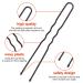 UooTach 200-Piece U-Shaped Hairpins | 6 cm Wavy Invisible Hair Clips for Girls & Salons - Black - Buy Online on GoSupps.com