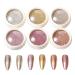Glitter for nail 6 colors rose gold chrome glitter powder mirror effect metallic nail art powder for face body diy nail art make -up