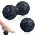 Xzeemo fascia ball set (single ball + double ball) massage ball fascia ball trigger point release lacrosse ball fascia balls carry out massage balls for fascia training relieve pain blue