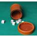 PU Leather Dice Cup with Lid and 6 Six-Sided Dice Set - Brown - Buy Online on GoSupps.com