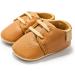 Baby First Walking Shoes Sneakers | Anti-Slip Oxford Loafer Flats | Toddler PU Leather Shoes (0-6 Months) - Brown - Buy Online on GoSupps.com