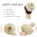 MY-LADY Messy Hair Buns Extension Scrunchies - Thick Wavy Curly Ponytail Chignon Hairpiece 55g Bleach Blonde - Buy Online on GoSupps.com
