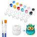 20 Strips 120 Pots Empty Paint Pots with Lids and 40 Paint Brushes - Clear Storage Containers for Arts, Crafts, Classrooms - 5ml Capacity - Buy Online on GoSupps.com