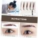 WOONEKY 6pcs Eyebrow Stickers Waterproof Makeup 3d Eyebrows Stickers Eyebrow Tools 6 Transfer Paper 5.50X1.00X0.10CM Brown - Buy Online on GoSupps.com