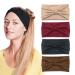 Tshaoun 4 piece of hair band women hair band 4-colored and breathable hair band with an elastic hair band for girls and women yoga running outdoors wash your face dress party