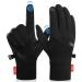 RUIXUE Winter Gloves for Men Women Touch Screen Running Gloves Lightweight Thin Warm Work Liner Gloves for Running Driving Cycling Working Hiking Medium ST02-Black