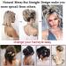 Tousled Updo Messy Bun Hair Extension - Bleach Blonde | Synthetic Wavy Hairpiece for Women - Buy Online on GoSupps.com