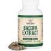 Bacopa Monnieri Capsules 20% Bacosides 450mg 90 Count (Non-GMO Gluten Free) Brahmi Extract (Memory Supplement for Brain Health Focus and Cognitive Function) by Double Wood - Buy Online on GoSupps.com