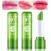 WYBLZPXZ 3 Pack Aloe Vera Lipstick Long Wear Nutritious Lip Stick Magic Temp Color Changing Lip Gloss Lipstick Moisturizing Waterproof Matte Lip Balm Makeup 3P
