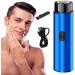 Travel Electric | Washable Mens Electric - Portable Shaver Rechargeable for Men's Short Hard Beard Shaving Trimming Blue - Buy Online on GoSupps.com