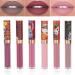 6PCS Matte Nude Lipstick Set - Long-Lasting Waterproof Lip Gloss High Pigment Non-Stick Cup | International Shipping - Buy Online on GoSupps.com