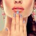 Kalolary 12-Piece Color Gradient Marble Nail Polish Stickers - Self-Adhesive Full Nail Wraps with Nail File | Trendy Monochrome Designs for Effortless Nail Art - Buy Online on GoSupps.com
