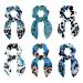 6 Pieces Bow Hair Scrunchies Rabbit Bunny Ear Scrunchies Birds Blue Sky Bow Bowknot Scrunchies Bobbles Elastic Hair Ties Ropes Ponytail Holder Accessories for Women Girls Color 2