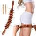 Joycabin fascia roll wood massage roller wood massage roller with handle back massage roller fascia rod for neck legs back body muscle relaxation body shape gua Sha massage