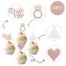 Bride to Be Cupcake Toppers 24 PCS | Wedding Bridal Shower Bachelorette Party Decorations - Rose Gold - Buy Online on GoSupps.com
