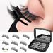 3D magnetic eyelashes artificial eyelash set reusable art fiber magnetic magnet eyelashes dual magnetic magnetic false eyelashes