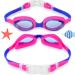 Careula Kids Swim Goggles - Boys Girls Toddlers Age 2-10 - Blue/Fuchsia - Buy Online on GoSupps.com