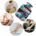 NAANLE Hot Water Bottle with Watercolor Flowers & Palm Leaves | 1L Transparent Cover | Handheld Bed Warmer for Pain Relief & Heat Therapy - Buy Online on GoSupps.com