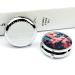 Round Pill Box with Tropical Flowers - 3 Compartment Decorative Metal Portable Organizer for Travel - Buy Online on GoSupps.com