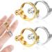 WLLHYF 4PCS Adjustable Crochet Loop Ring Set - Knitting Ring Yarn Guide - Craft Accessories for Mother Grandma Presents (Gold/Silver) - Buy Online on GoSupps.com