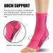 4 Pairs Neuropathy Socks Compression Socks for Women & Men Ankle Support Brace Plantar Fasciitis Socks for Sprained Ankle Pain Relief 2-4.5 Pink - Buy Online on GoSupps.com