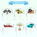 NICENEEDED 36 Pcs Race Car Cupcake Toppers Glitter Fighting Trophy Flag Racing Car Cupcake Picks Let's Go Racing Cupcake Toppers for Go Racing Sports Theme Baby Shower Birthday Party Cake Decors - Buy Online on GoSupps.com