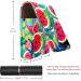 Travel Lipstick Organizer Case | Portable Makeup Bag with Mirror | Cartoon Leaf & Sea Watermelon Design - Buy Online on GoSupps.com