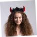 CRILSTYLEO Rose Headband Demon Hairband Demon Horns Headband Devil Ears Headband Demon Headpiece Devil Costume Halloween Party Favor Devil Headpiece Devil Hairband Bright Leather Fabric - Buy Online on GoSupps.com