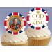 24 x Pre-Cut Stand up God Save The King Edible Wafer/Rice Paper Cupcake Cake Dessert Toppers King Charles III Royal Party Union Jack Coronation Birthday Decorations