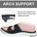 Coface Women's Arch Support Slide Sandals for Plantar Fasciitis Relief - Black, Size 10 - Buy Online on GoSupps.com