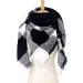 HANXIULIN Women's Winter Cotton Scarf | Classic Poncho Wrap Shawl | Soft Cashmere Triangular Scarf in White - Shop Internationally - Buy Online on GoSupps.com