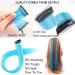 12 Pcs Colored Hair Extensions Colorful Clip in Hair Extensions 22 inch Synthetic Straight Hair Extensions for Kids Girls Women Blue series - Buy Online on GoSupps.com