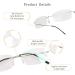 LifeArt Blue Light Blocking Glasses - Stylish Rimless Anti Eye Strain Glasses for Men & Women - Silver Tinted Lens Computer & Reading Use - Buy Online on GoSupps.com