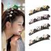 Delicate Hair Clips Sectioning Hair Clips For Thick Thin Hair Daily Use Hair Sectioning Gifts For Women Girls Hair Cli Camellia Black - Buy Online on GoSupps.com