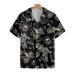 HYPERFAVOR Skull Barber Shirts for Men- Casual Short Sleeve Barber Skull Shirt Men- Barber Hawaiian Shirts for Men Large V3