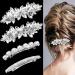4 Pieces Wedding Hair Accessories for Women - Diamante Hair Clips Silver Hair Clips Wedding Guest Hair Accessories Pearl Hair Clip Hair Clips for Wedding Hairstyles Rhinestone Bridal Hair Clip - Buy Online on GoSupps.com