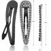 16 Pieces Rhinestone Snap Hair Clips - Crystal Metal Barrettes for Women & Girls - Wedding Hairpins in Black & Silver - Buy Online on GoSupps.com