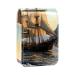 Lipstick Case Leather Lip Gloss Lipstick Organizer with Mirror Mini Lipstick Holder Bag Sea Landscape Sailboat D149s0ozmm