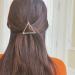 Yheakne Boho Triangle Hair Clip Barrette Metal Silver Geometry Hairpin Minimalist Hair Holder Modern Hair Accessories for Women and Gilrs (Silver Triangle)