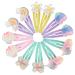 Hair clips children multi-colored hair clips girl 6 pairs/12 pack mermaid butterfly rainbow flowers hair accessories sweet hair clip small for birthday party gift colored-12pcs