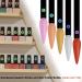 100 ps Nail Swatch Sticks with Number Stickers Nail Color Display Stiletto Tips Fan-shaped Nail Polish Practice Sticks Nail Art Display Nail Color Wheel Nail Sample Sticks (Black) - Buy Online on GoSupps.com