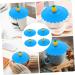 4pcs Silicone Cup Lid Travel Leakproof Porcelain Cup 11x11x3cm Blue - Buy Online on GoSupps.com