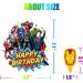 Superhero Birthday Cake Toppers Set - 17 Pieces | Party Decorations for Fans of Super Hero | Cupcake Toppers & Cake Decor Supplies - Buy Online on GoSupps.com