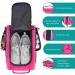WOLT Golf Shoe Bag - Ventilated Sports & Travel Carrier with Double Accessory Pocket for Women and Men - Pink - Buy Online on GoSupps.com