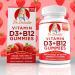 Dr. Danielle Vitamin D3 B12 Gummies - Vegan Daily Supplement for Adults & Kids - Non-GMO - 1000 IU D3 & 250 mcg B12 - 2 Month Supply (60 Gummies) - Buy Online on GoSupps.com