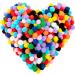 300 Pieces 1 Inch Assorted Pom Poms  Craft Pom Pom Balls  Colorful Pompoms for DIY Creative Crafts Decorations  Kids Craft Project
