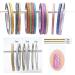 Oceaneshop 14 Colors Gold & Silver Nail Art Tape Stickers Set - DIY Rolls Decoration for Women - 1/2/3mm Striping Line - Buy Online on GoSupps.com