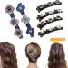 Simtplicity Crystal Stone Braided Hair Clips Braided Hair Clips Crystal Stone Braided Hair Clips Magic Hair Clip Braided Hair Clip with Rhinestones for Women/Girls (6PCS-A)