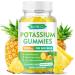 Potassium Citrate Gummies 1000mg High Potency Potassium Supplement Gummies for Adults Women & Men Support Leg Cramps & Muscle Health Sugar-Free Pineapple Flavor 60 Count Pineapple 60 Count (Pack of 1)